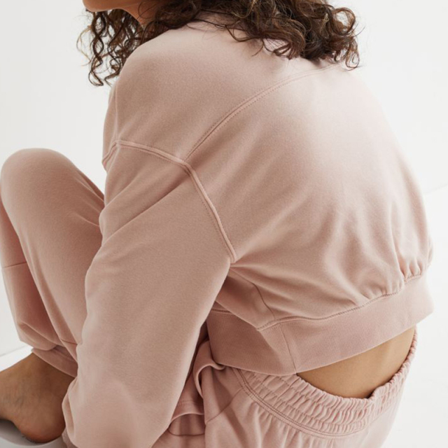 Zip Top Sweater and Wide Track Pants