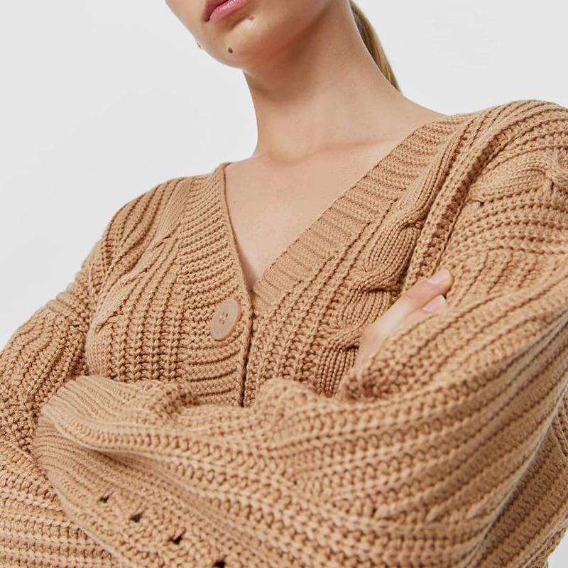 Cable knit cardigan