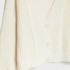 Cable knit cardigan