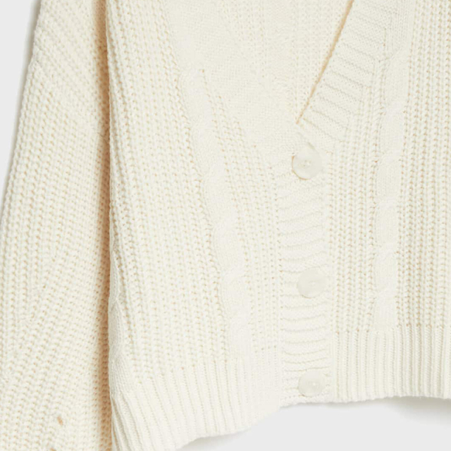 Cable knit cardigan