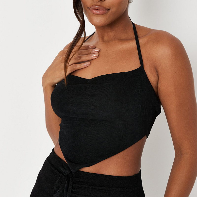 Cowl hanky hem bralet