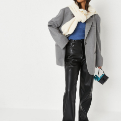 Square neck rib knit vest top