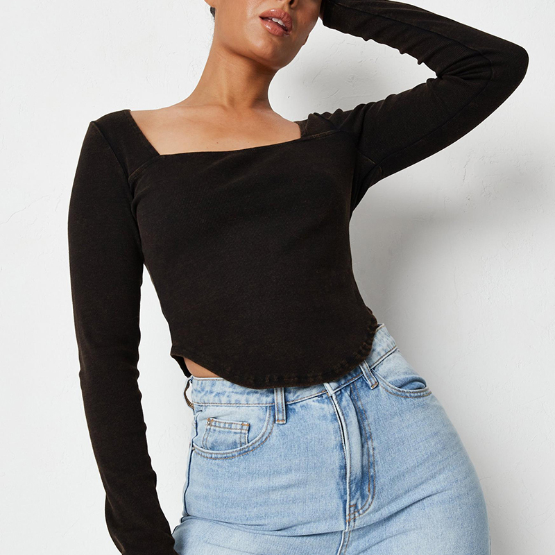 Square neck basic top