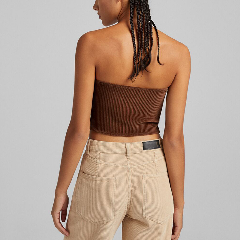 Corduroy top with zipper