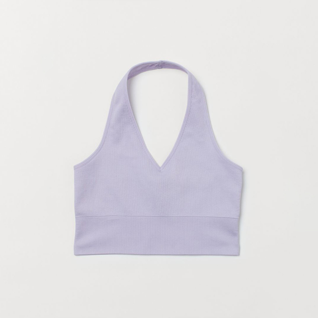 Non-marking cropped sports top