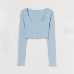 Blue Cropped Top