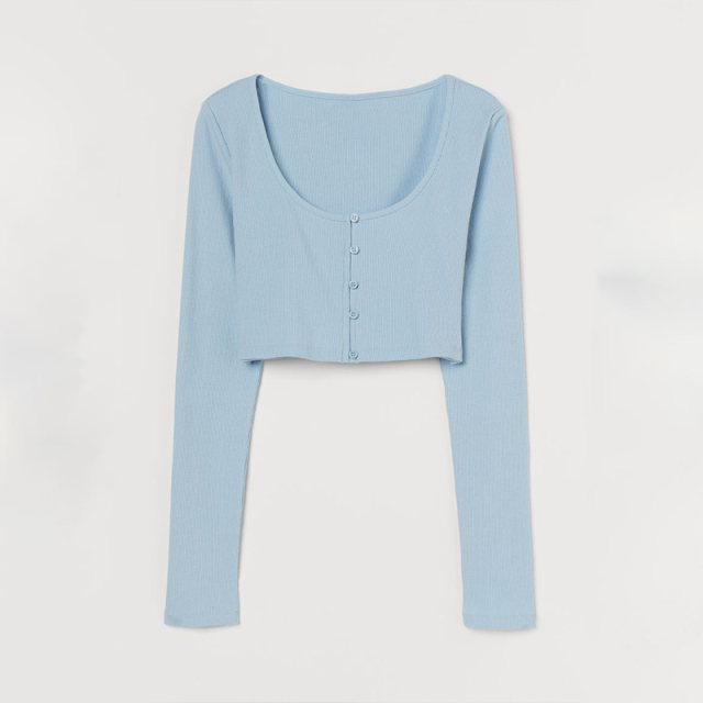 Blue Cropped Top