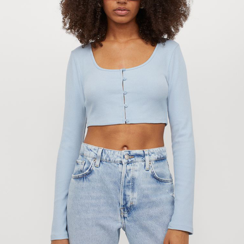 Blue Cropped Top