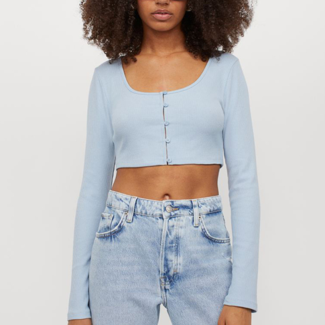 Blue Cropped Top