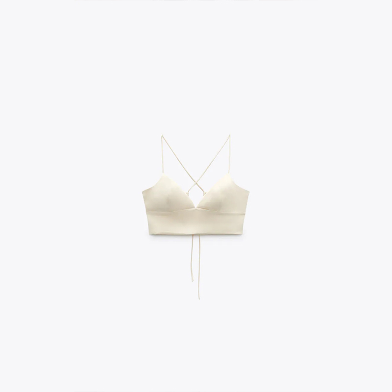 HALTER NECK SATIN CROP TOP