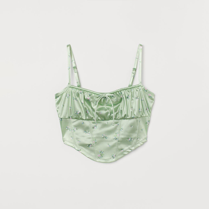 Light Green Cropped Top