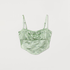 Light Green Cropped Top