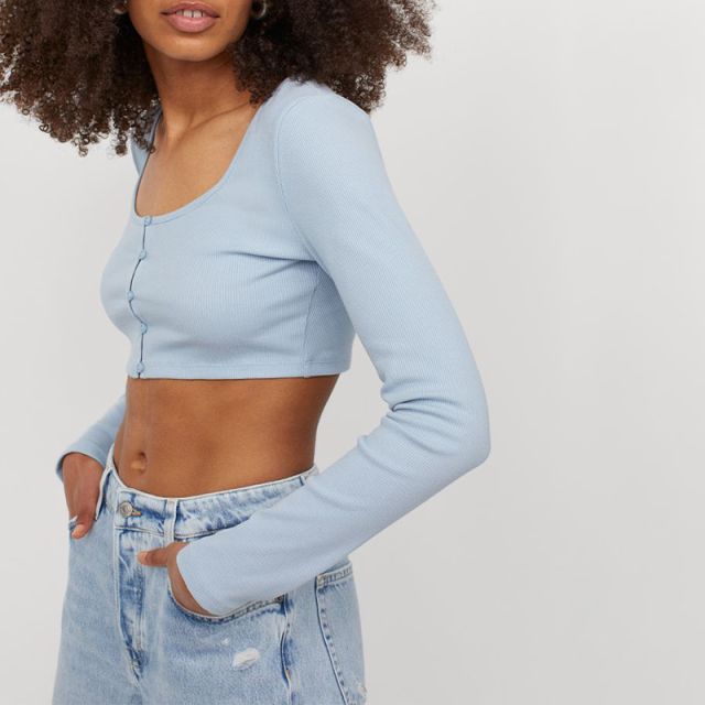 Blue Cropped Top