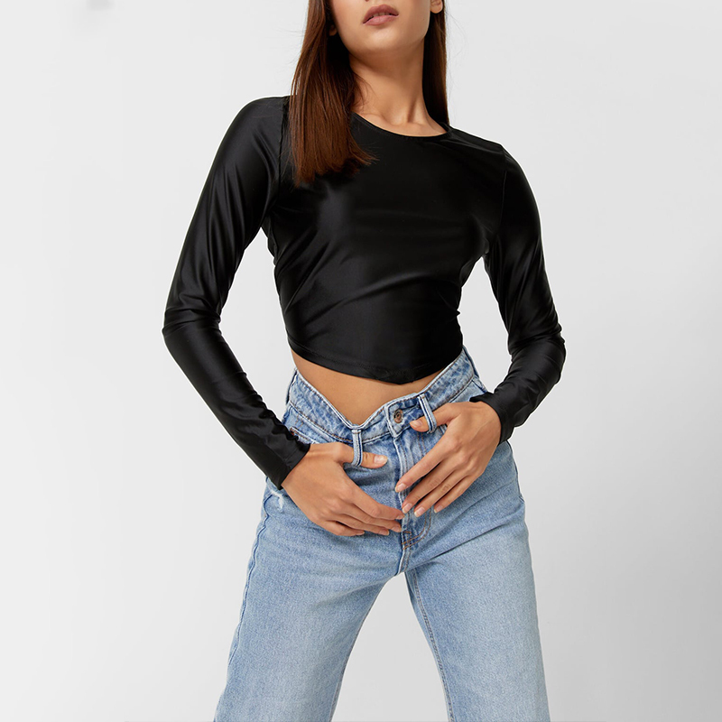 Scarf design long sleeve top