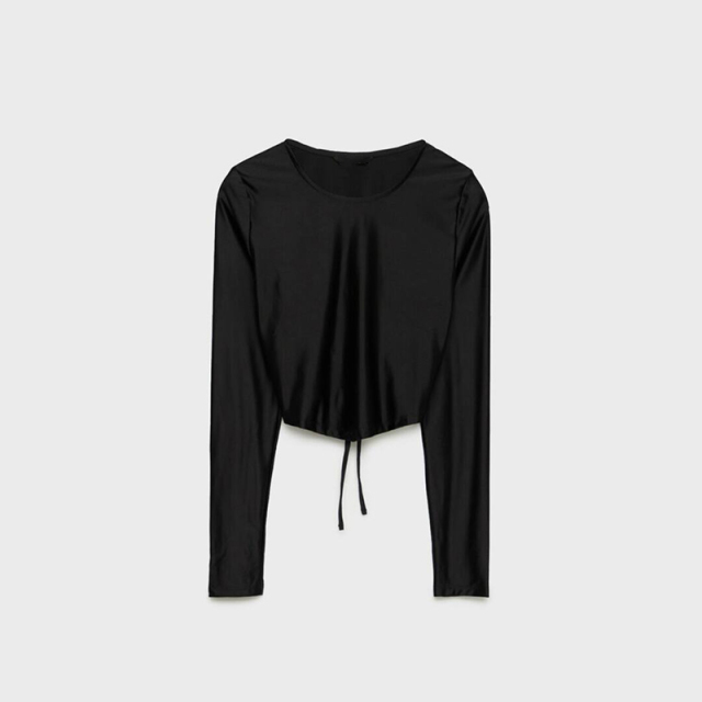 Scarf design long sleeve top
