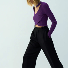 Hollow knitted top