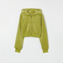 Velvet short hoodie