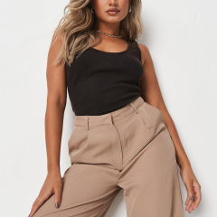 Washed scoop neck bodysuit