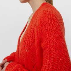 Long knitted cardigan