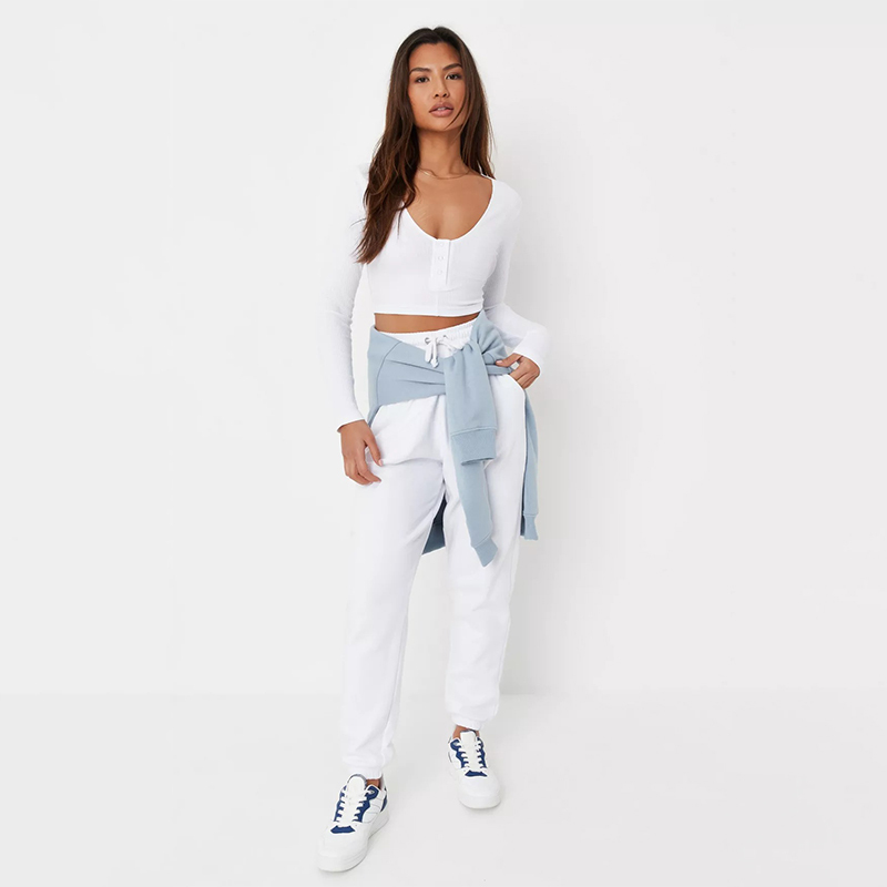 tall orange rib popper front crop top