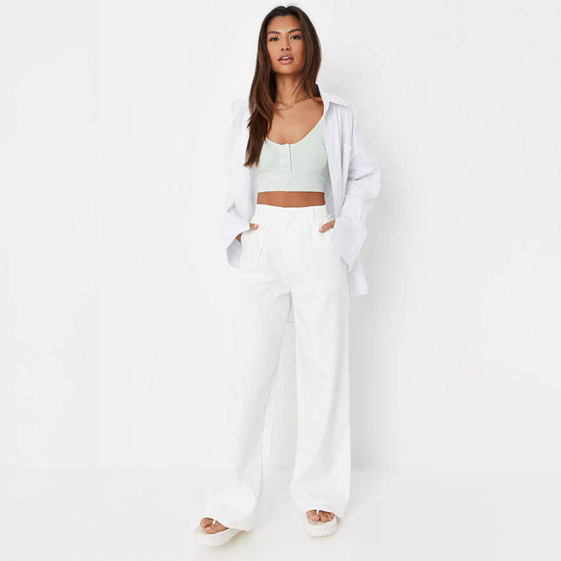 tall orange rib popper front crop top