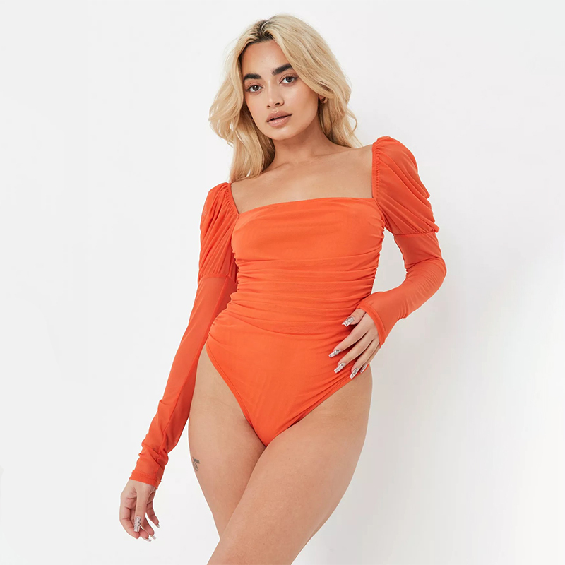 blush seamless high neck slinky bodysuit