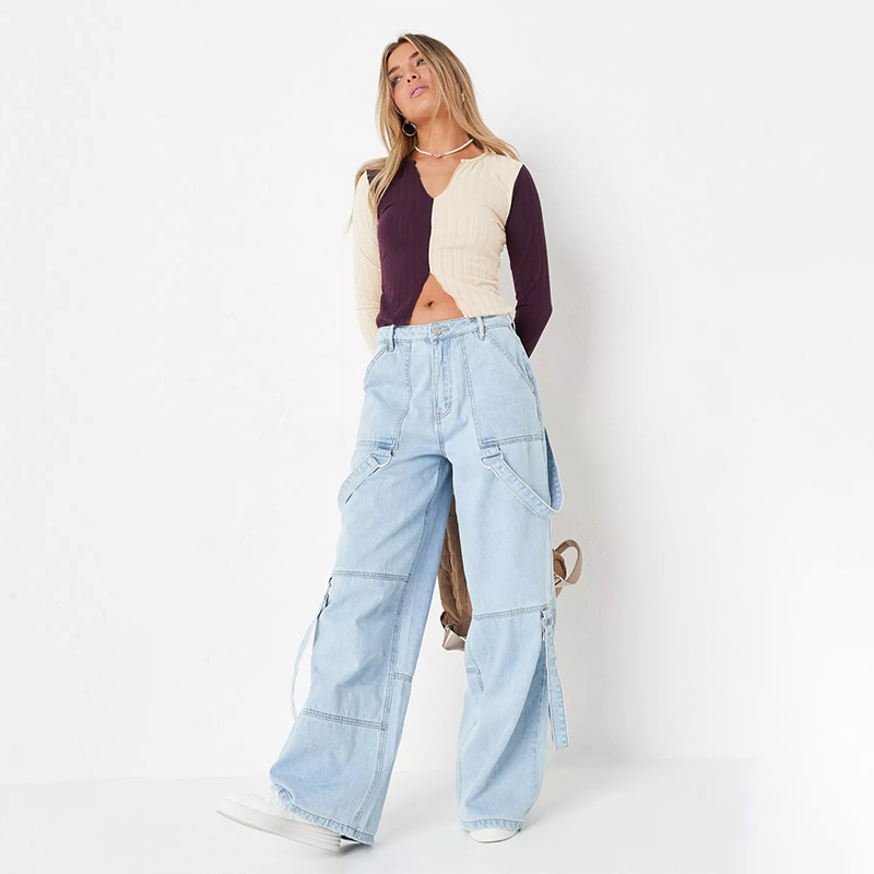 purple rib colourblock long sleeve top