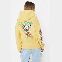 X missguided brown graphic hoodie