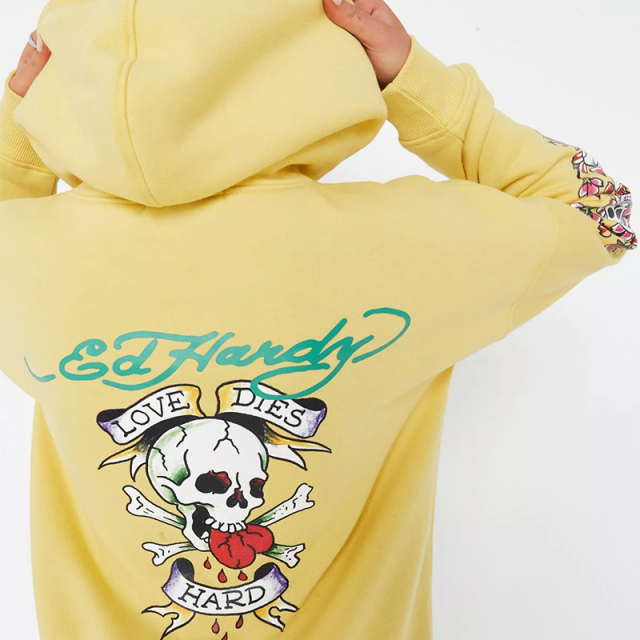 X missguided brown graphic hoodie