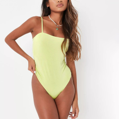 lime seamless straight neck cami bodysuit