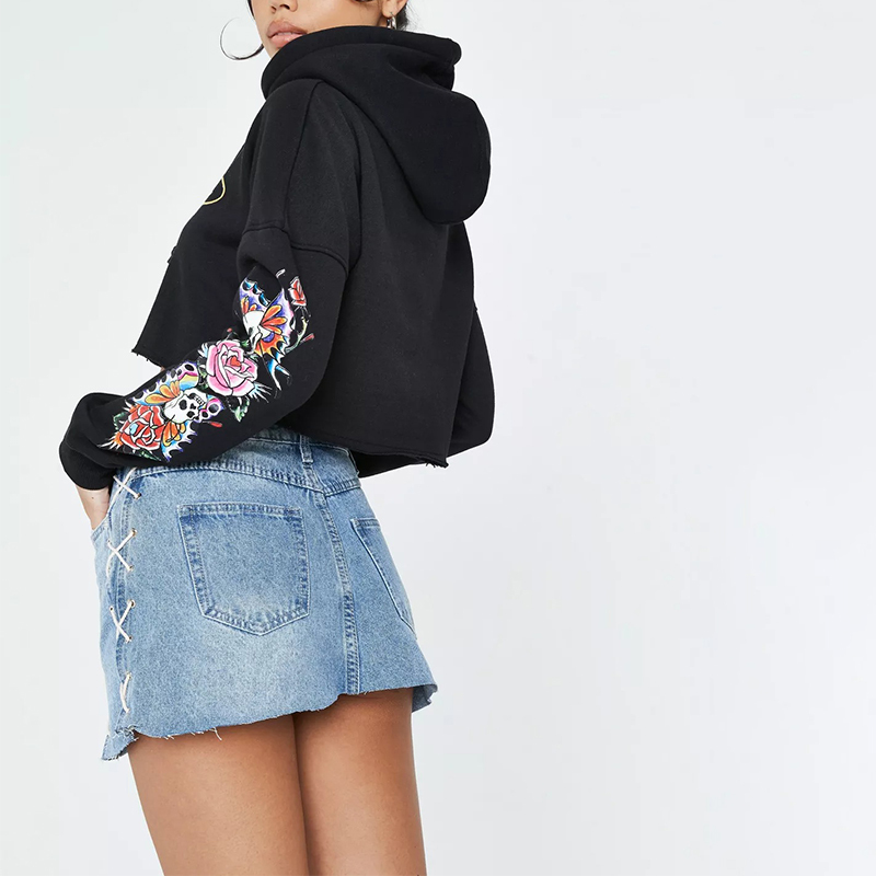 X missguided pink cropped hoodie