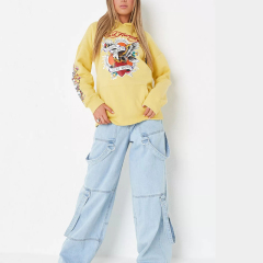 X missguided brown graphic hoodie