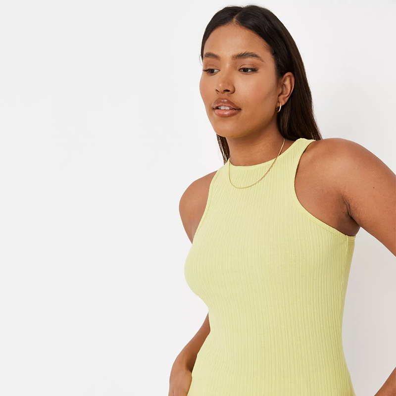 chocolate rib longline extreme racer vest top