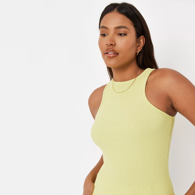 chocolate rib longline extreme racer vest top