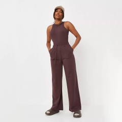 chocolate rib longline extreme racer vest top