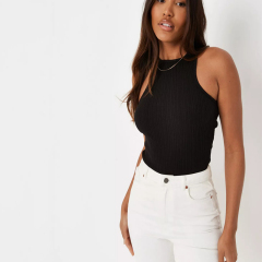 chocolate rib longline extreme racer vest top