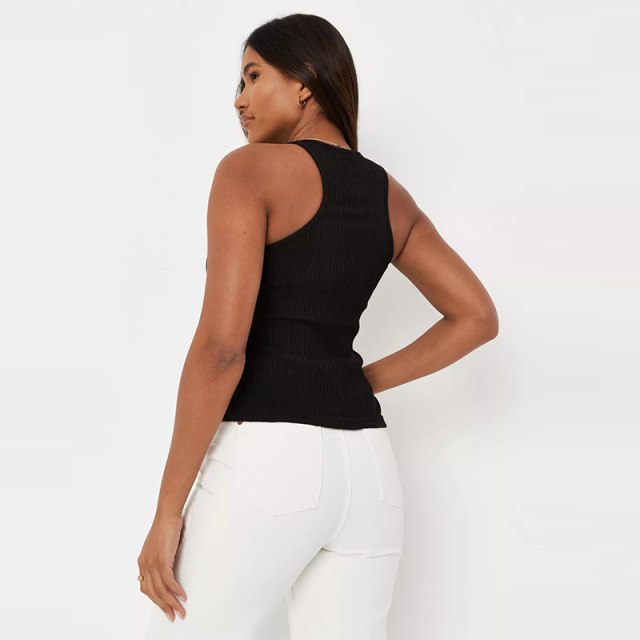 chocolate rib longline extreme racer vest top
