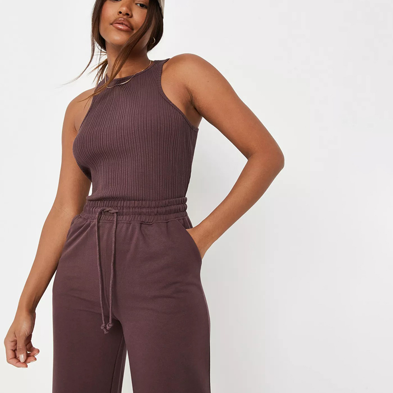 chocolate rib longline extreme racer vest top