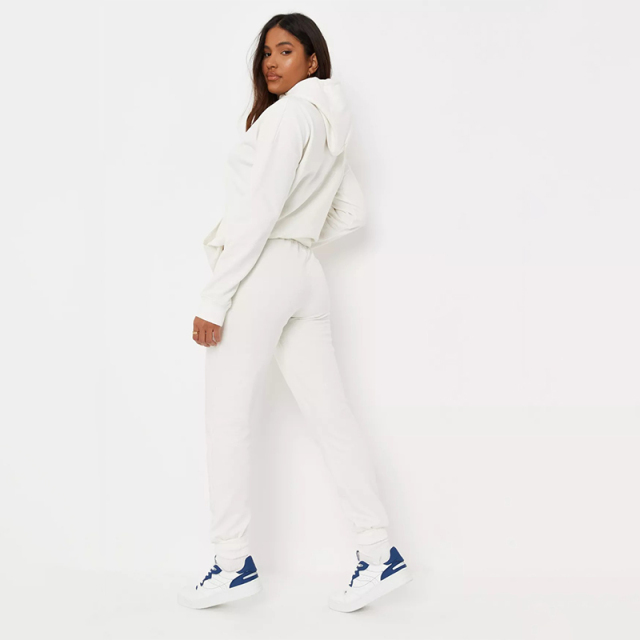 blue brushed back relaxed joggers