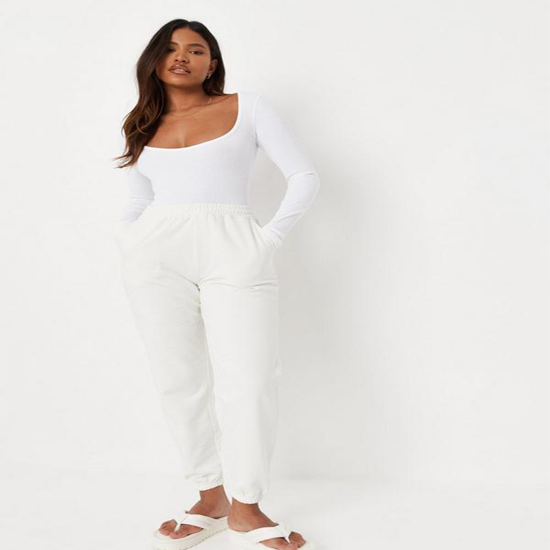 pink rib scoop neck long sleeve bodysuit