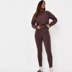 chocolate brushed back sweatshirt