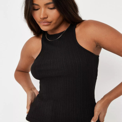 chocolate rib longline extreme racer vest top