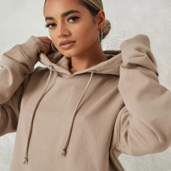 tall sand fleeceback extreme oversized basic hoodie