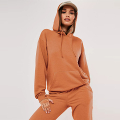 rust basic hoodie and jogger co ord set