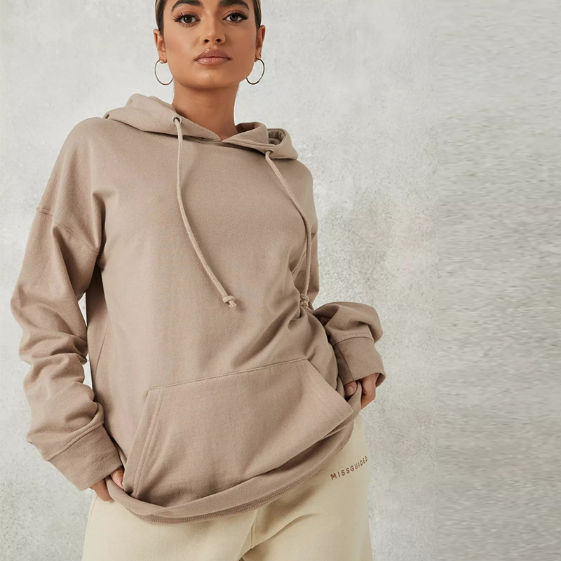 tall sand fleeceback extreme oversized basic hoodie