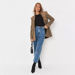 black crew neck long sleeve basic top