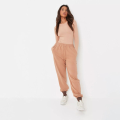 camel crew neck long sleeve bodysuit