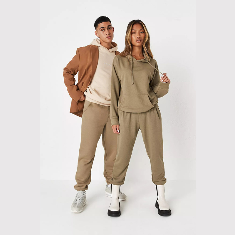 rust basic hoodie and jogger co ord set