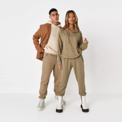 rust basic hoodie and jogger co ord set
