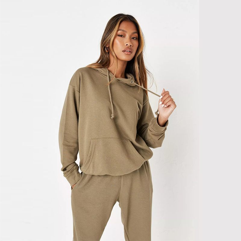 rust basic hoodie and jogger co ord set